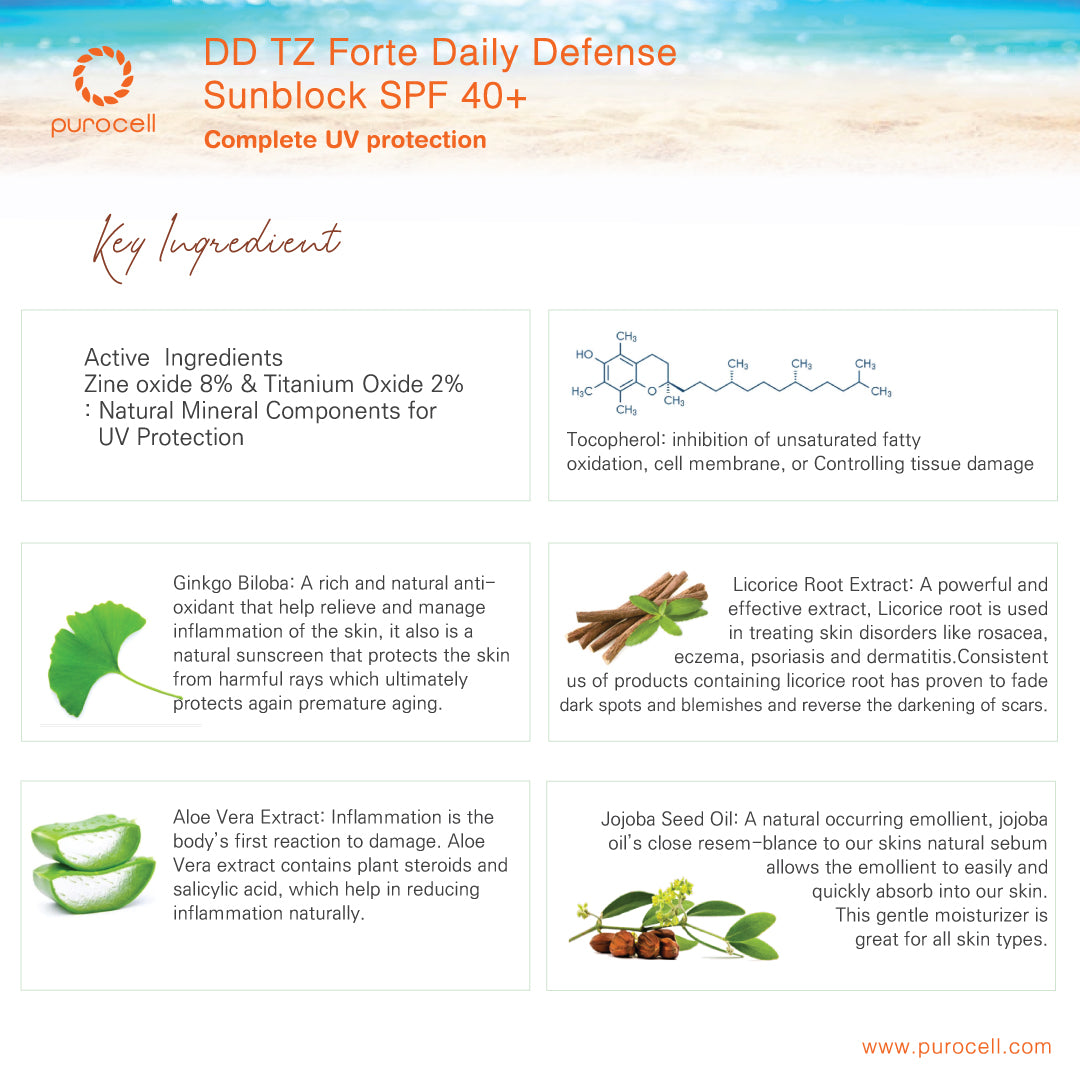 DD Forte Daily Defense Sunblock SPF40+  -Retail product