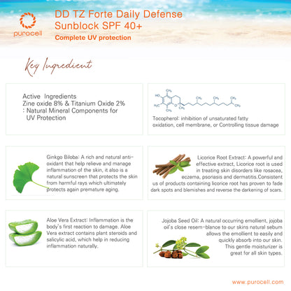 DD Forte Daily Defense Sunblock SPF40+  -Retail product