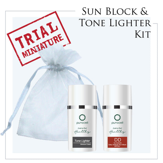 TRIAL MINIATURE COSMETICS KIT - SUN BLOCK & TONE LIGHTER