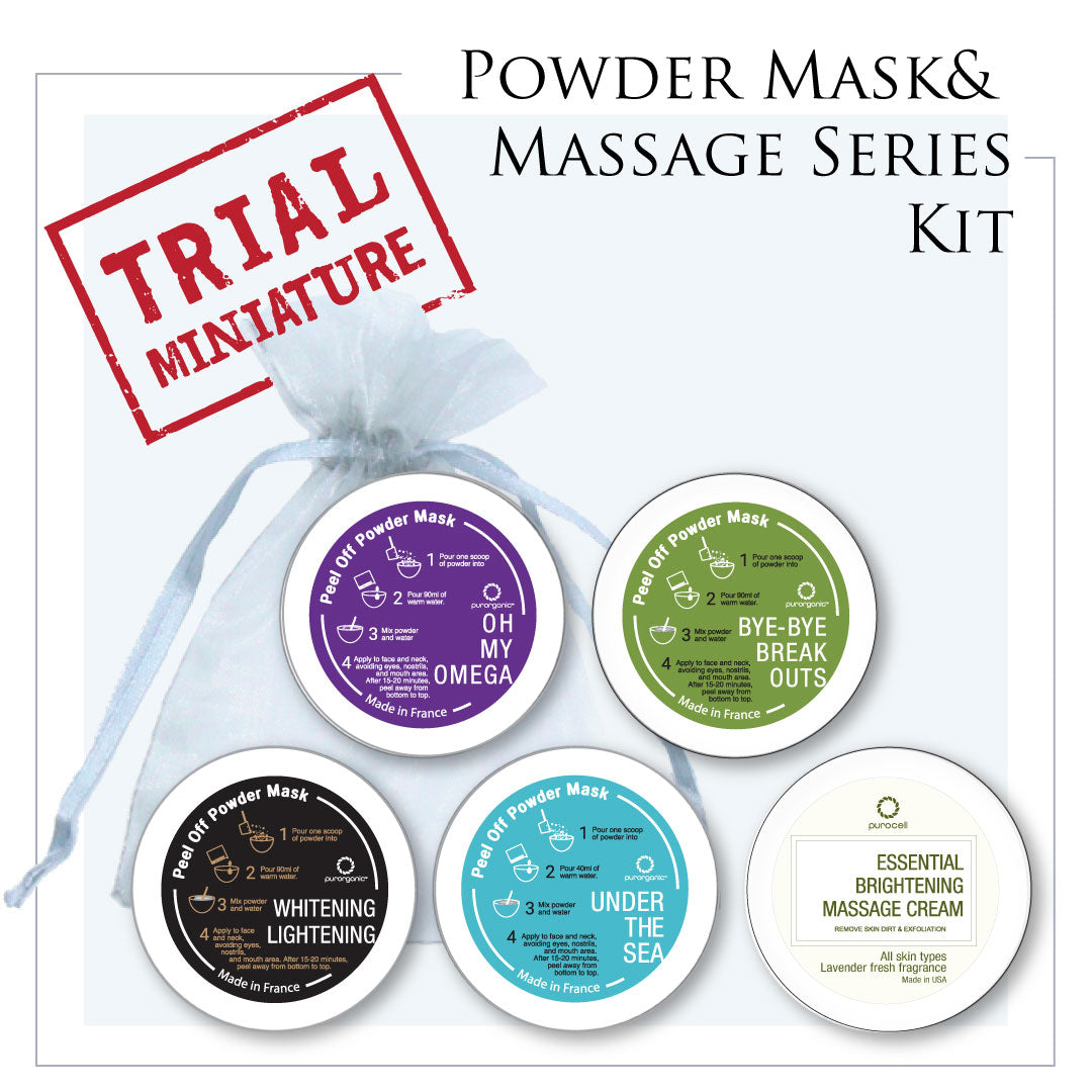 TRIAL MINIATURE COSMETICS KIT - POWDER MASK & MASSAGE SERIES